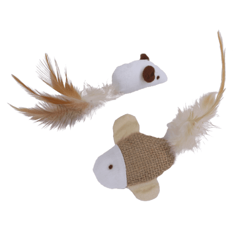 Mouse and Fish 2-Pack Toy
